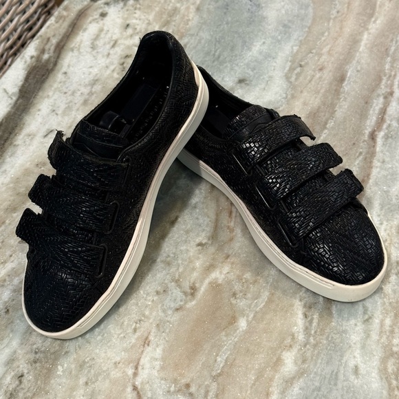 Women’s RAG & BONE woven black leather Velcro sneakers- Size 7 - Picture 5 of 13